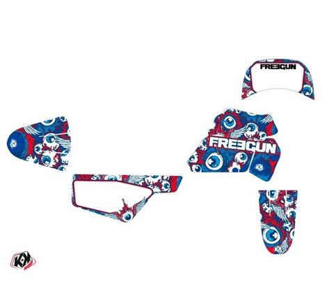 Kit Deco Moto Cross Freegun Eyed Yamaha PW 50 Rouge