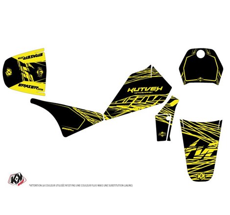 Kit Deco Moto Cross Eraser Fluo Yamaha PW 80 Jaune