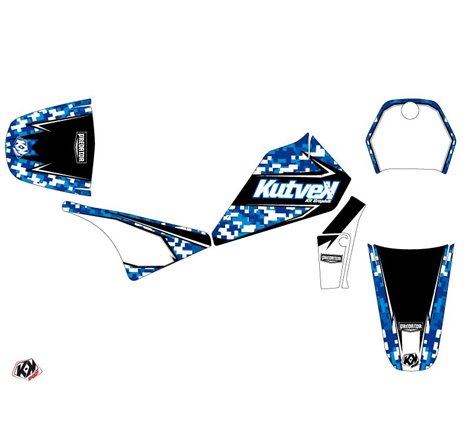 Kit Deco Moto Cross Predator Yamaha PW 80 Bleu