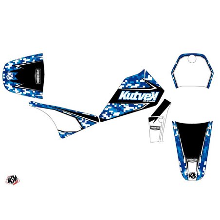 Kit Deco Moto Cross Predator Yamaha PW 80 Bleu