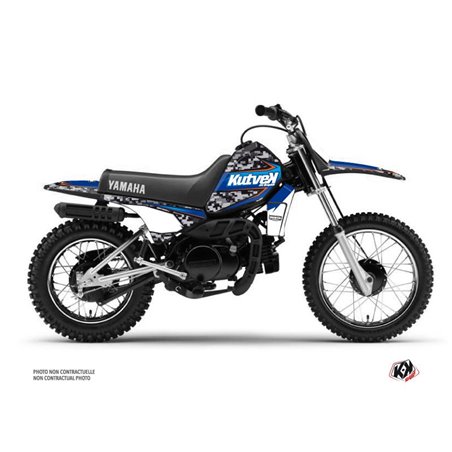 Kit Deco Moto Cross Predator Yamaha PW 80 Noir Bleu