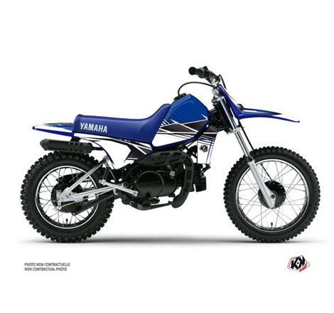 Kit Deco Moto Cross Stripe Yamaha PW 80 Bleu