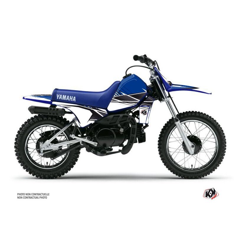 Kit Deco Moto Cross Stripe Yamaha PW 80 Bleu