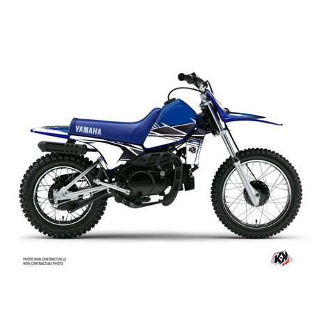 Kit Deco Moto Cross Stripe Yamaha PW 80 Bleu