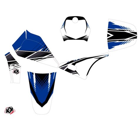 Kit Deco Moto Cross Stripe Yamaha PW 80 Bleu