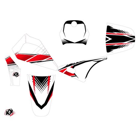 Kit Deco Moto Cross Stripe Yamaha PW 80 Rouge