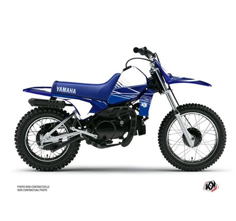 Kit Deco Moto Cross Stripe Yamaha PW 80 Bleu Nuit