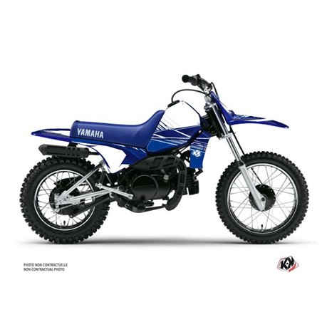 Kit Deco Moto Cross Stripe Yamaha PW 80 Bleu Nuit