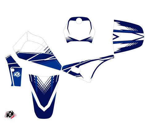 Kit Deco Moto Cross Stripe Yamaha PW 80 Bleu Nuit