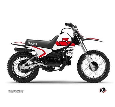 Kit Deco Moto Cross Vintage Yamaha PW 80 Rouge