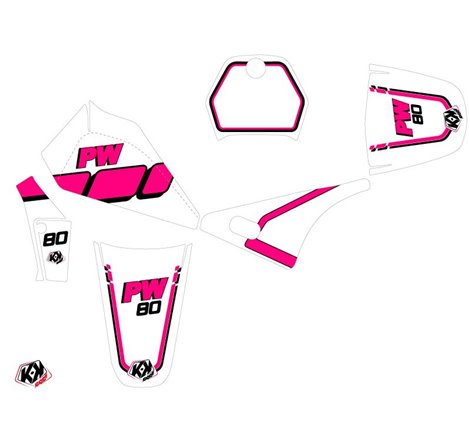 Kit Deco Moto Cross Vintage Yamaha PW 80 Rose