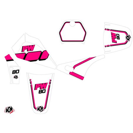 Kit Deco Moto Cross Vintage Yamaha PW 80 Rose