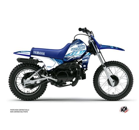 Kit Deco Moto Cross Eraser Yamaha PW 80 Bleu