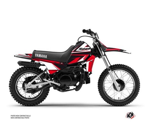 Kit Deco Moto Cross Stage Yamaha PW 80 Noir Rouge