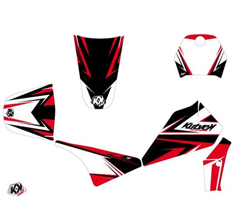 Kit Deco Moto Cross Stage Yamaha PW 80 Noir Rouge
