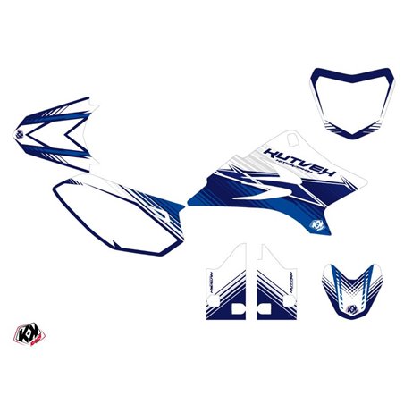 Kit Deco Moto Cross Stripe Yamaha TTR 50 Bleu Nuit