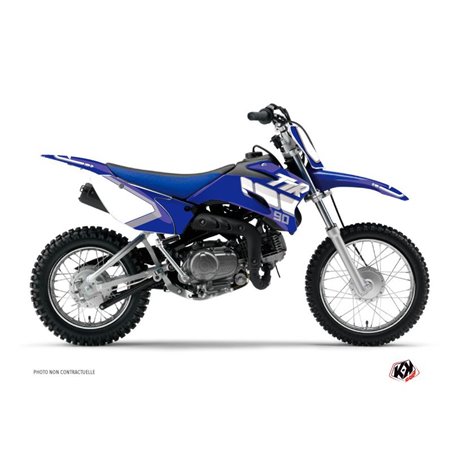 Kit Deco Moto Cross Vintage Yamaha TTR 90 Bleu