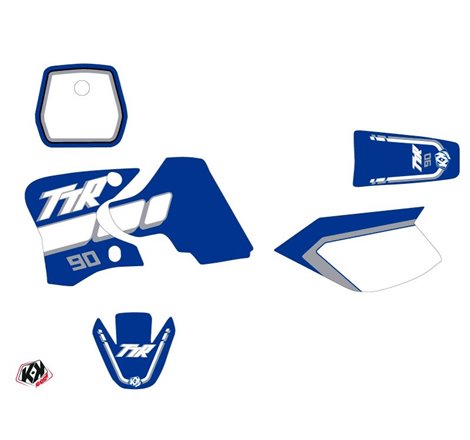 Kit Deco Moto Cross Vintage Yamaha TTR 90 Bleu
