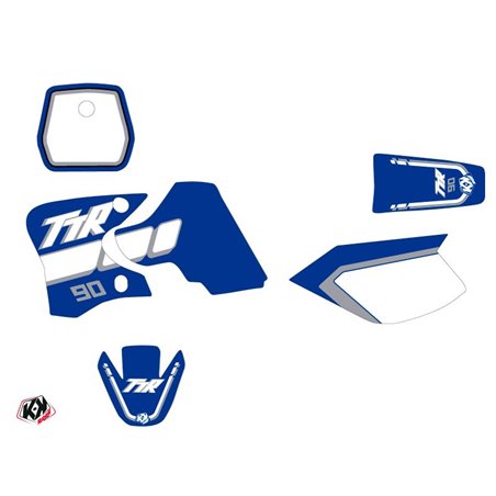 Kit Deco Moto Cross Vintage Yamaha TTR 90 Bleu