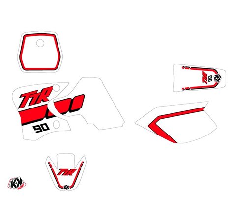 Kit Deco Moto Cross Vintage Yamaha TTR 90 Rouge