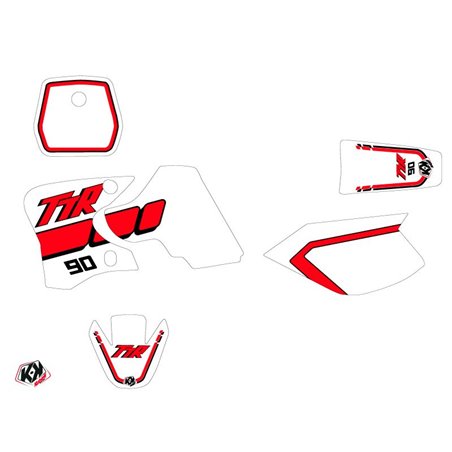 Kit Deco Moto Cross Vintage Yamaha TTR 90 Rouge