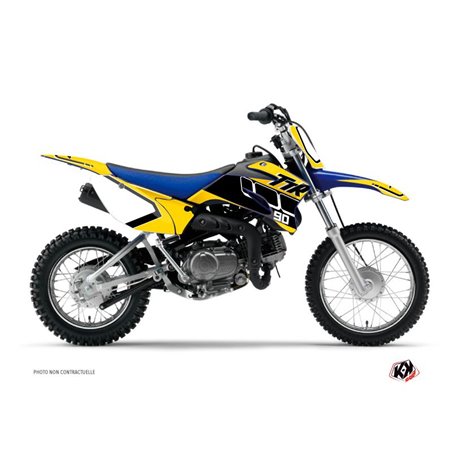 Kit Deco Moto Cross Vintage Yamaha TTR 90 Jaune