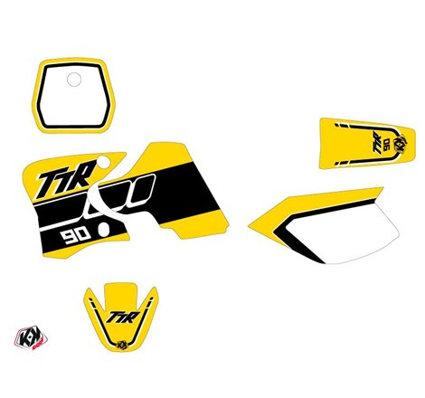 Kit Deco Moto Cross Vintage Yamaha TTR 90 Jaune