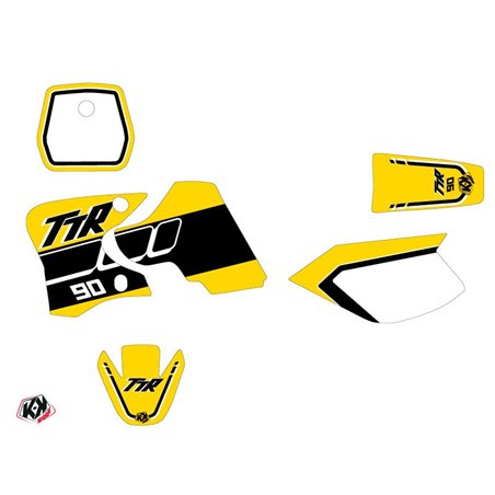 Kit Deco Moto Cross Vintage Yamaha TTR 90 Jaune