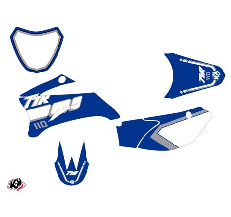 Kit Deco Moto Cross Vintage Yamaha TTR 110 Bleu