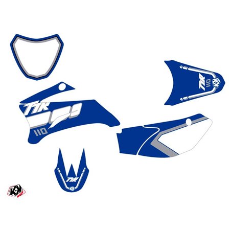 Kit Deco Moto Cross Vintage Yamaha TTR 110 Bleu