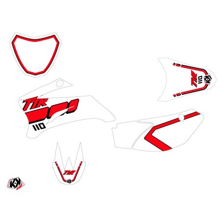 Kit Deco Moto Cross Vintage Yamaha TTR 110 Rouge