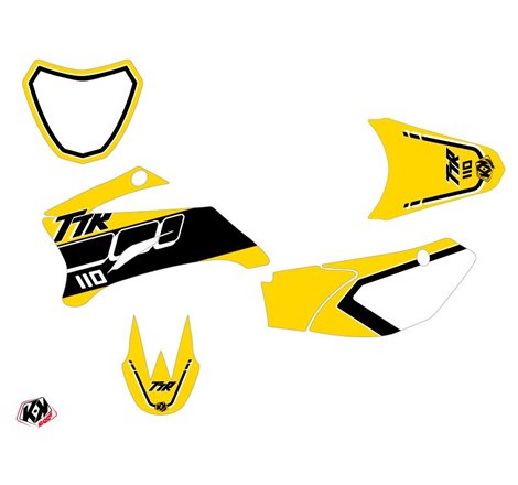 Kit Deco Moto Cross Vintage Yamaha TTR 110 Jaune