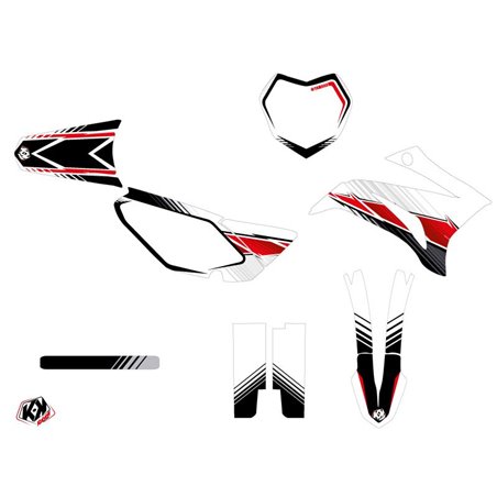 Kit Deco Moto Cross Stripe Yamaha TTR 125 Rouge