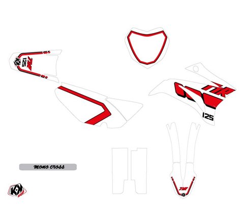 Kit Deco Moto Cross Vintage Yamaha TTR 125 Rouge