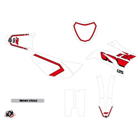 Kit Deco Moto Cross Vintage Yamaha TTR 125 Rouge