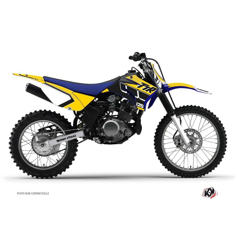 Kit Deco Moto Cross Vintage Yamaha TTR 125 Jaune