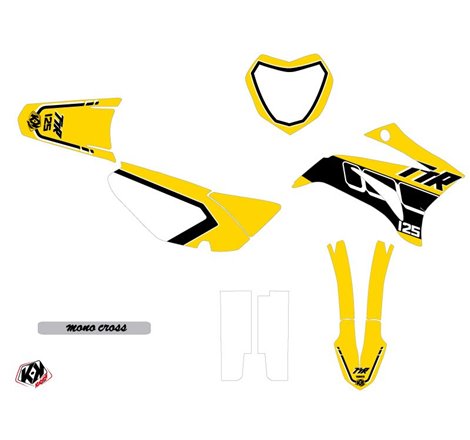 Kit Deco Moto Cross Vintage Yamaha TTR 125 Jaune
