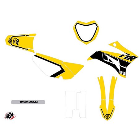 Kit Deco Moto Cross Vintage Yamaha TTR 125 Jaune