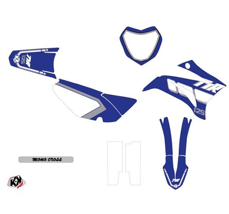 Kit Deco Moto Cross Vintage Yamaha TTR 125 Bleu