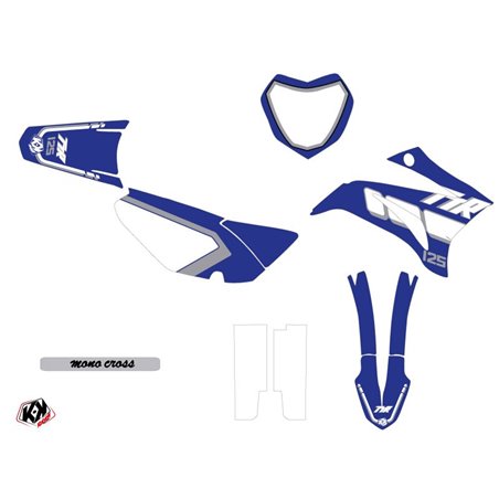 Kit Deco Moto Cross Vintage Yamaha TTR 125 Bleu