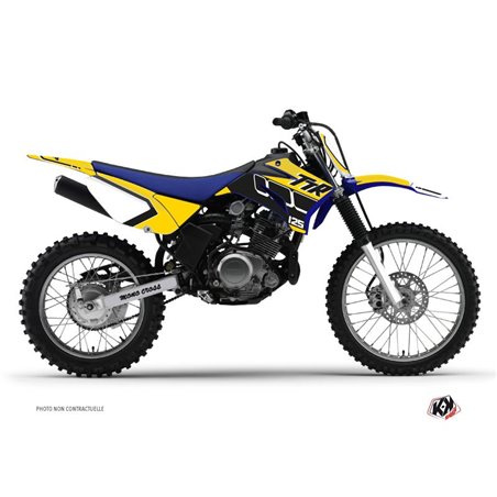 Kit Deco Moto Cross Vintage Yamaha TTR 125 Jaune