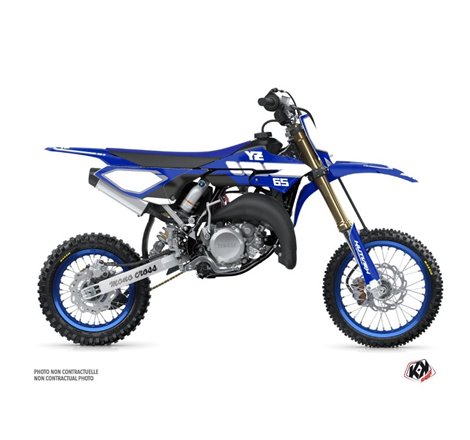 Kit Deco Moto Cross Vintage Yamaha 65 YZ Bleu