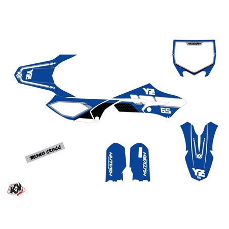 Kit Deco Moto Cross Vintage Yamaha 65 YZ Bleu