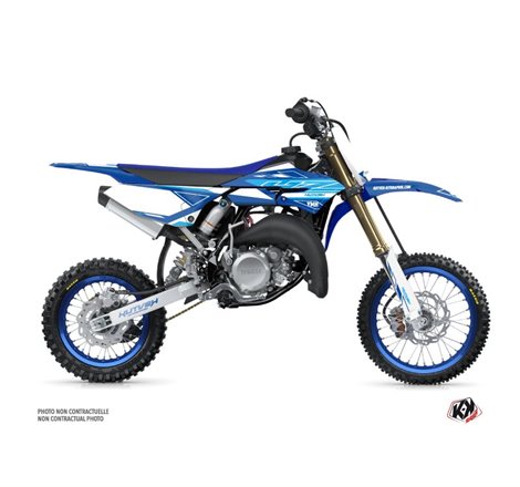 Kit Deco Moto Cross Outline Yamaha 65 YZ Bleu