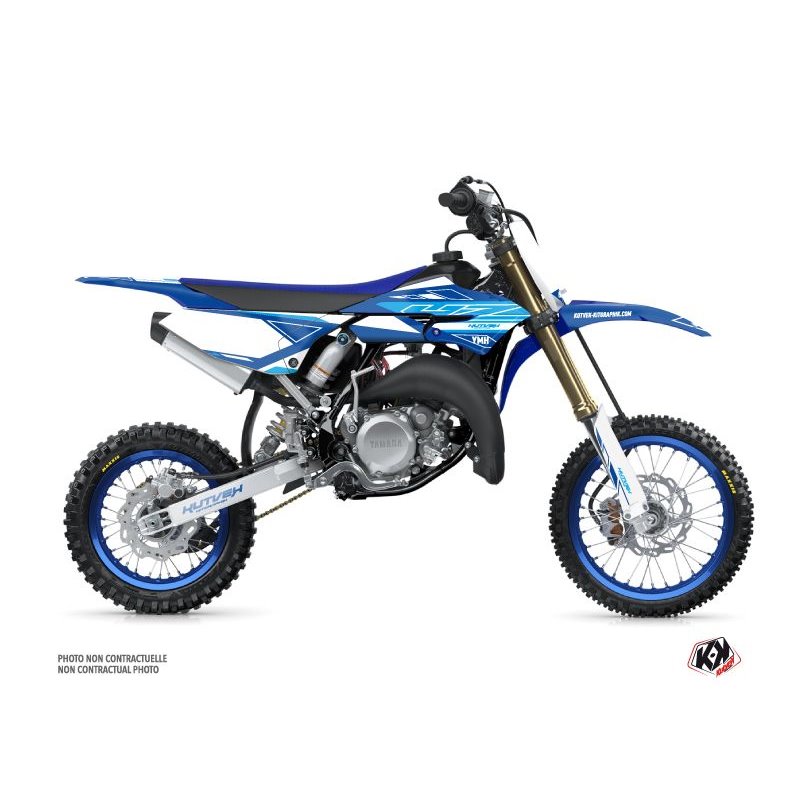 Kit Deco Moto Cross Outline Yamaha 65 YZ Bleu