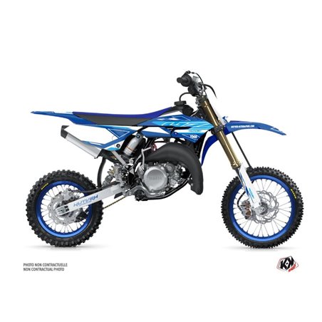 Kit Deco Moto Cross Outline Yamaha 65 YZ Bleu