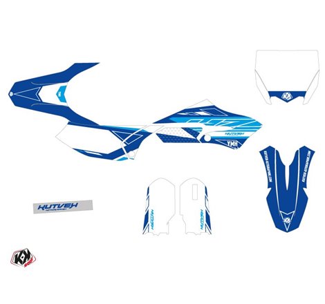 Kit Deco Moto Cross Outline Yamaha 65 YZ Bleu
