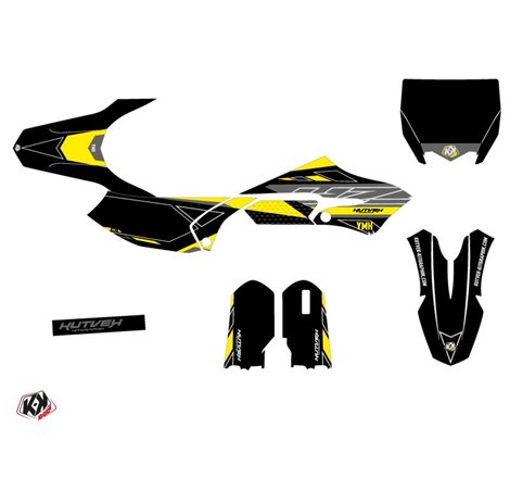 Kit Deco Moto Cross Outline Yamaha 65 YZ Jaune