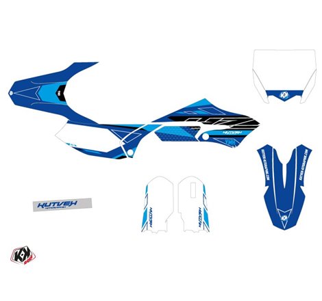 Kit Deco Moto Cross Outline Yamaha 65 YZ Cyan