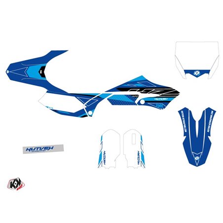 Kit Deco Moto Cross Outline Yamaha 65 YZ Cyan